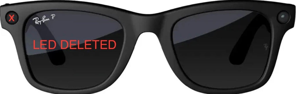 ay-Ban Meta Wayfarer RW4012 Smart Glasses - Matte Black / Graphite Polarized - LED Recording Light Professionally Removed (Gen 1)